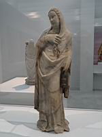 Statue, Groupe de l'Annonciation (de Giovanni d'Agostino, Sienne, v 1330-1335, Marbre, traces de dorure)(4)